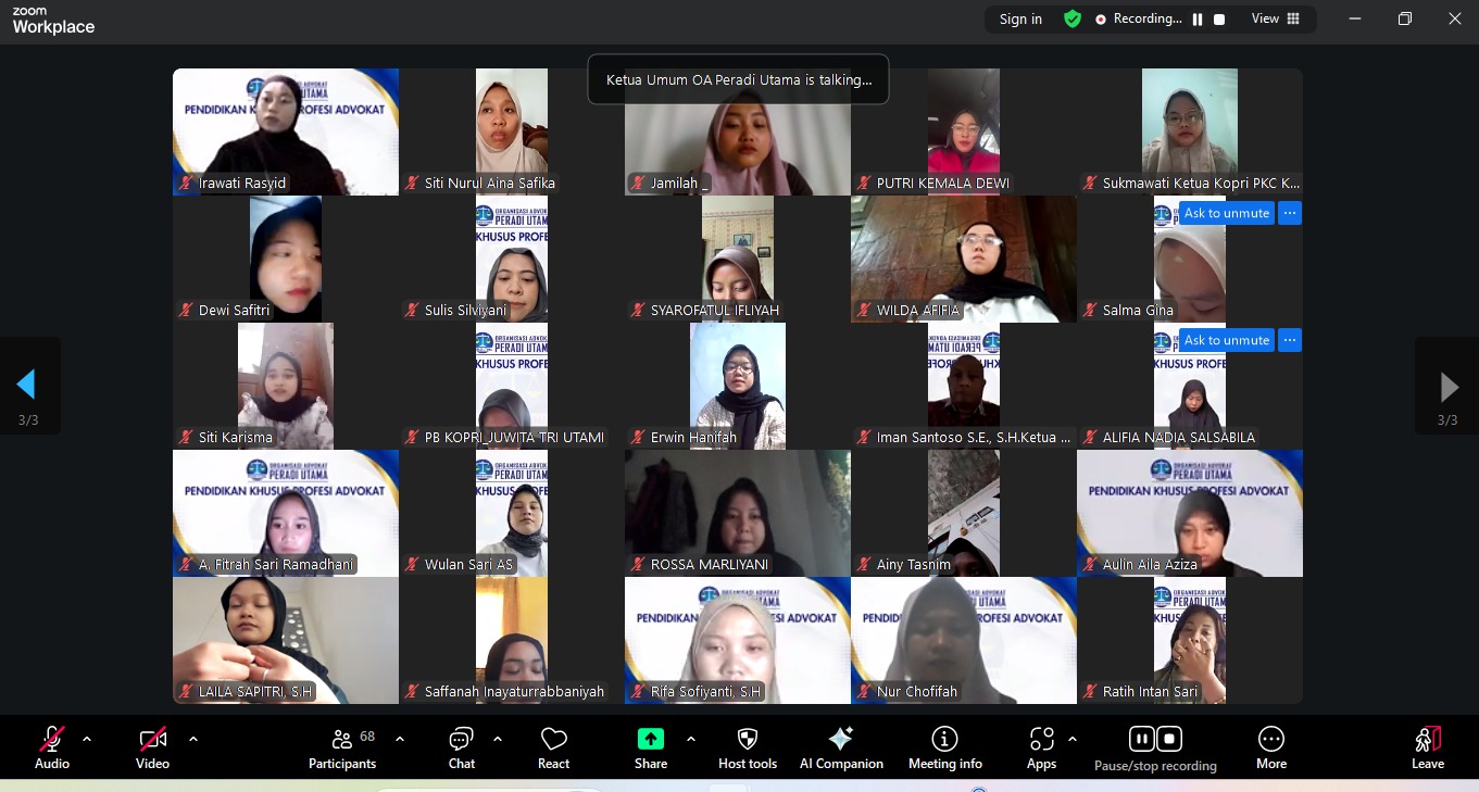 KOPRI PB PMII Buka PKPA Batch II, 60 Kader Perempuan Ikuti Beasiswa Profesi Advokat