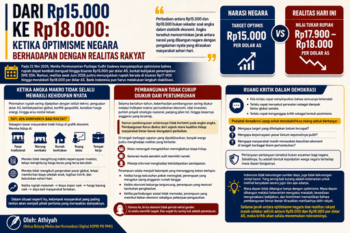 Dari Rp15.000 ke Rp18.000: Ketika Optimisme Negara Berhadapan dengan Realitas Rakyat